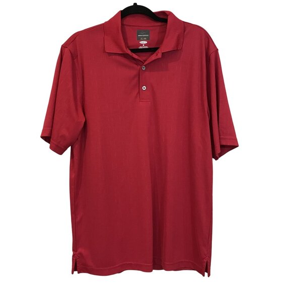 Greg Norman Tasso Elba Play Dry Red Polo Shirt M Golf Performance Classic Fit - Picture 5 of 6